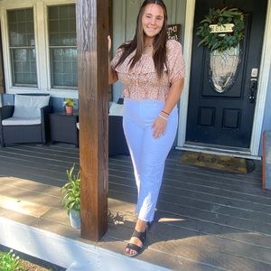 White Jessica Simpson jeans. Just don’t fit me anymore but pair with any top!!